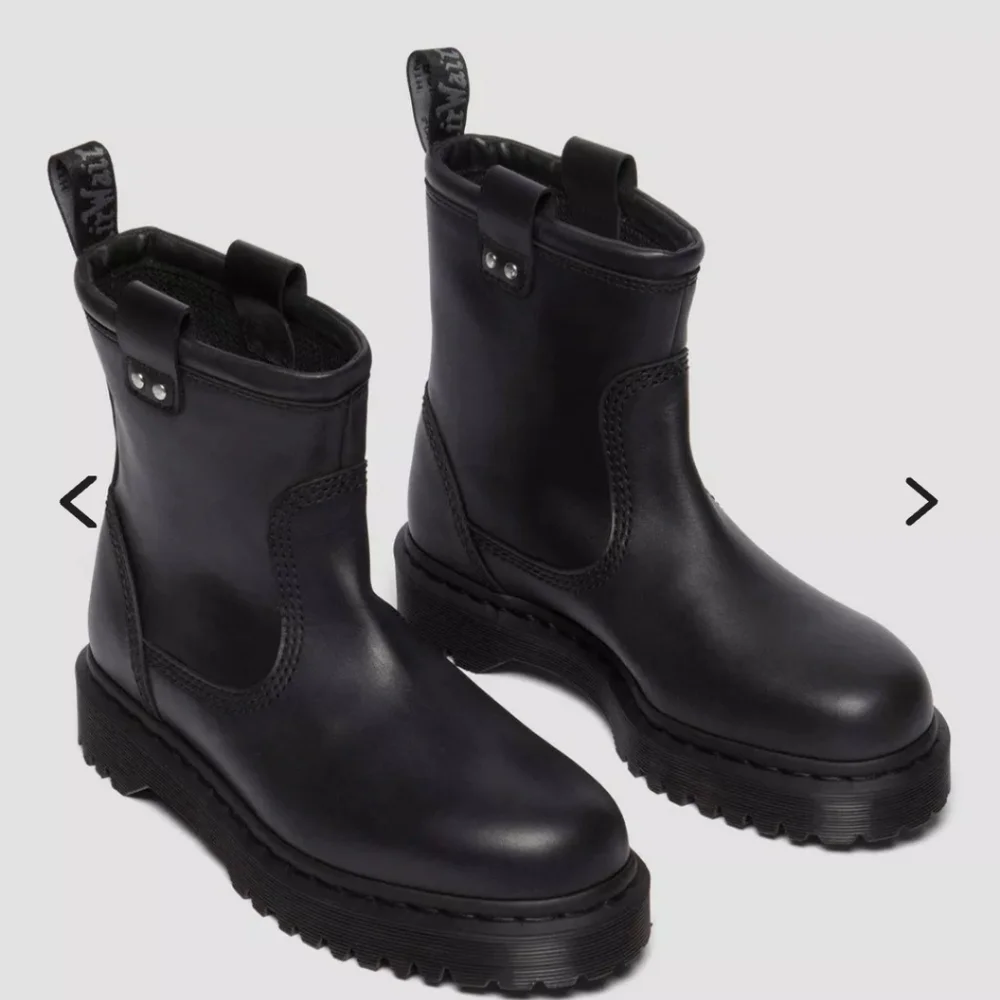 Dr Martens Anistone Lo Leather Biker Mens Boots new